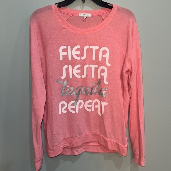 PJ Salvage Sweaters - PJ Salvage Fiesta Siesta Tequila Repeat graphic pullover
